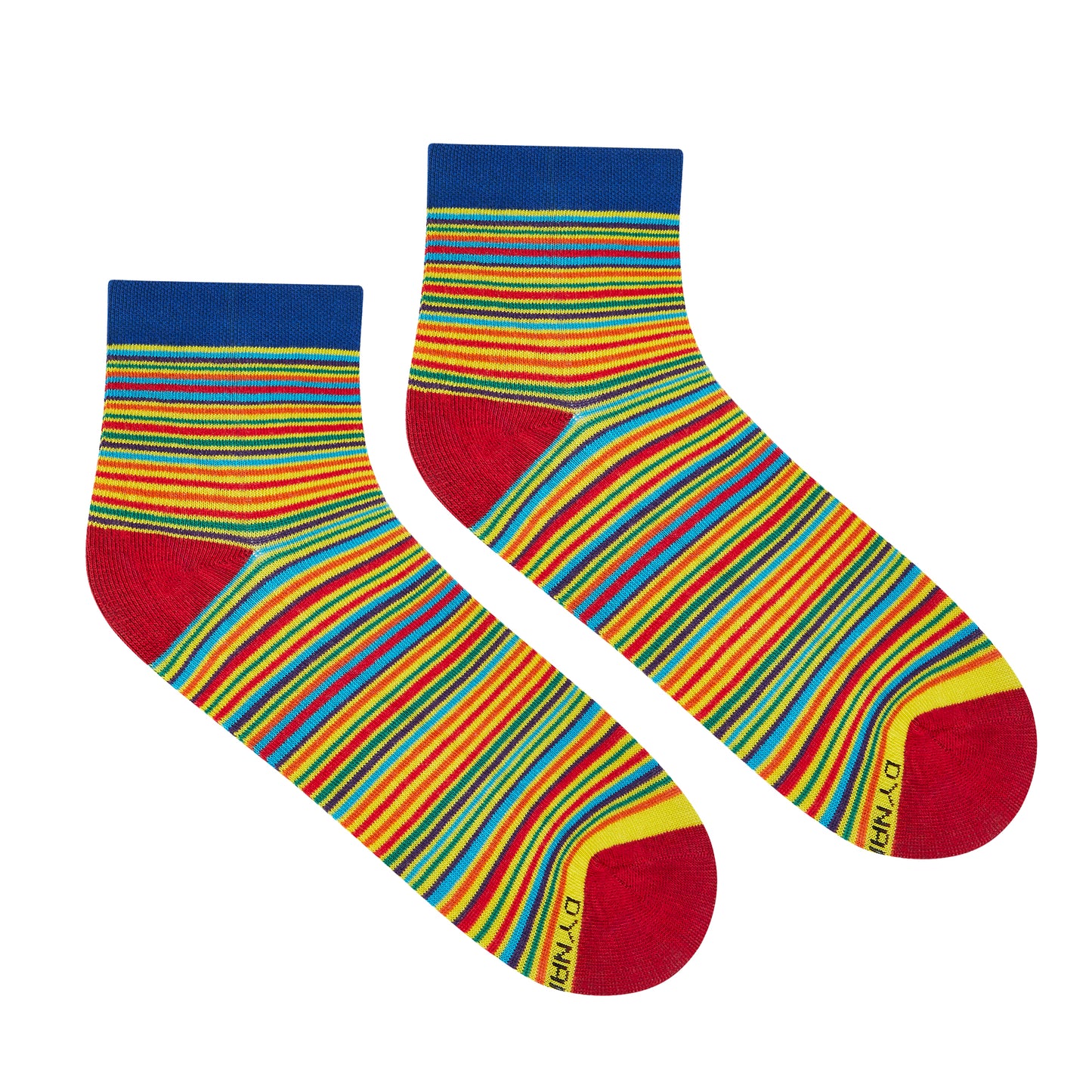 Multicolor Cotton Ankle Socks: STRIPES 10.0 Ankle Length Socks