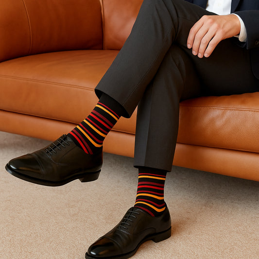 Cotton Crew Socks: STRIPES 17.0