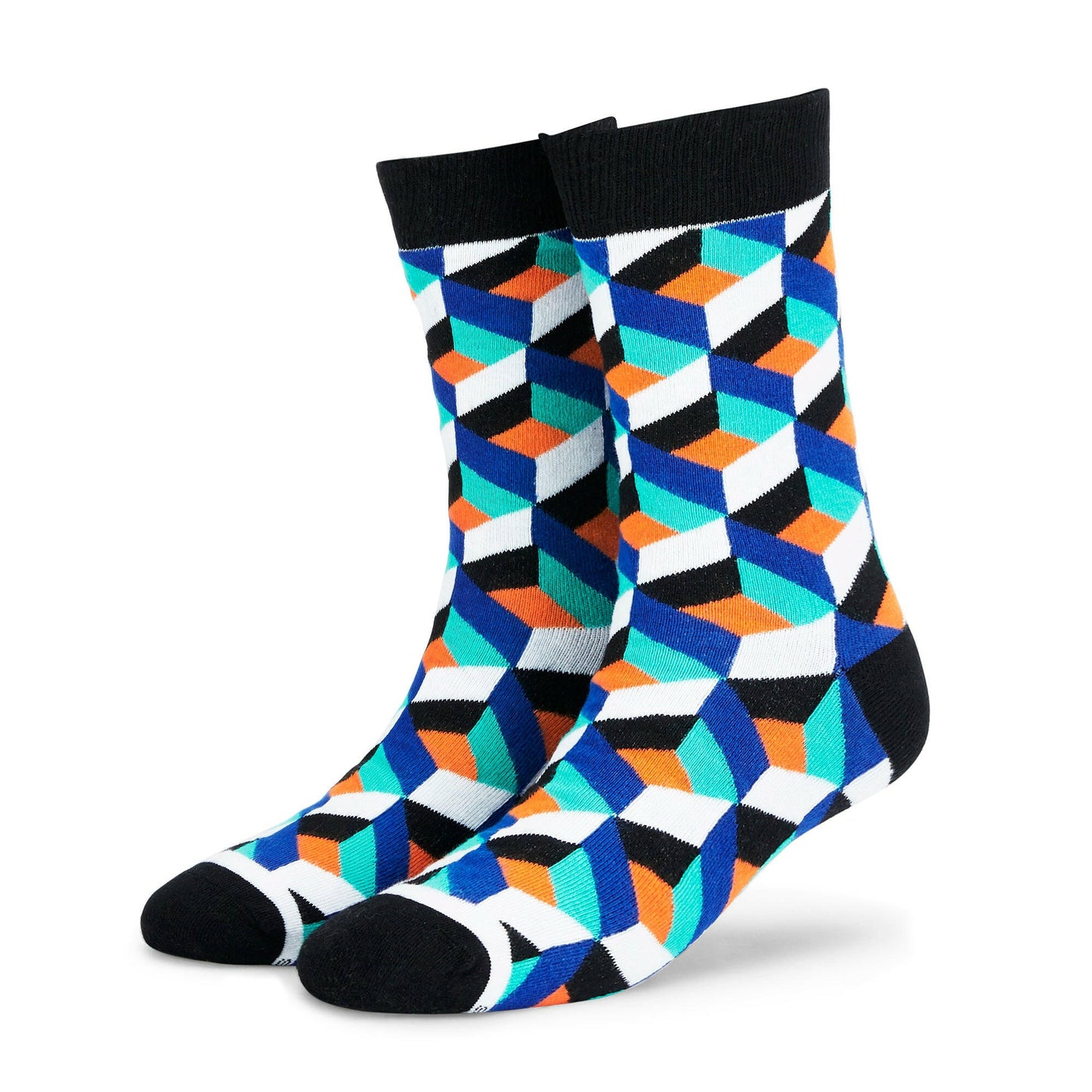Cube Crew Length Socks - Stylish Cotton Comfort for Every Occasion