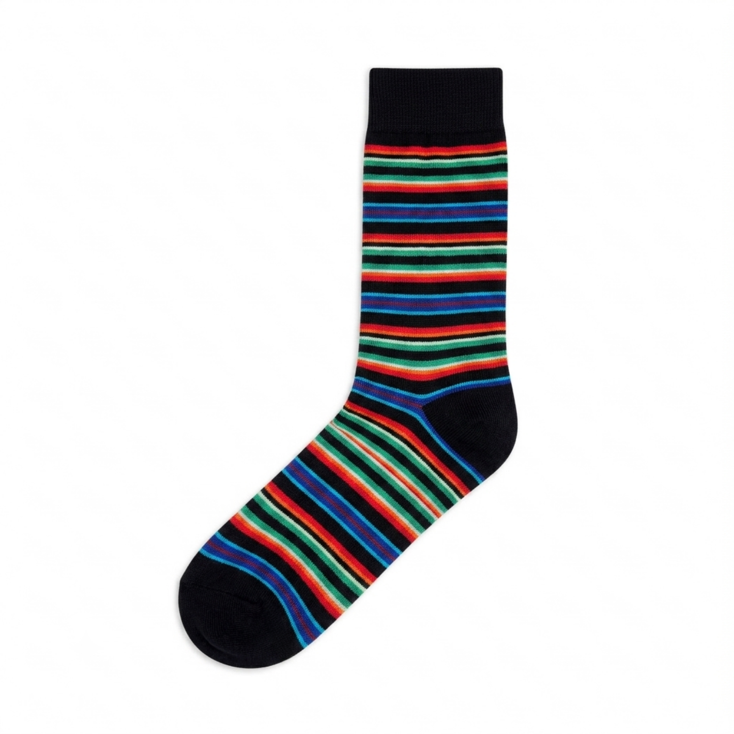 Dynamocks Stripes 24.0 neon striped black cotton crew socks