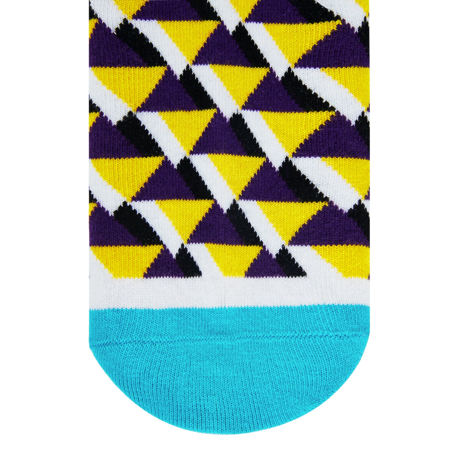 Dynamocks Prism blue & yellow geometric cotton crew socks