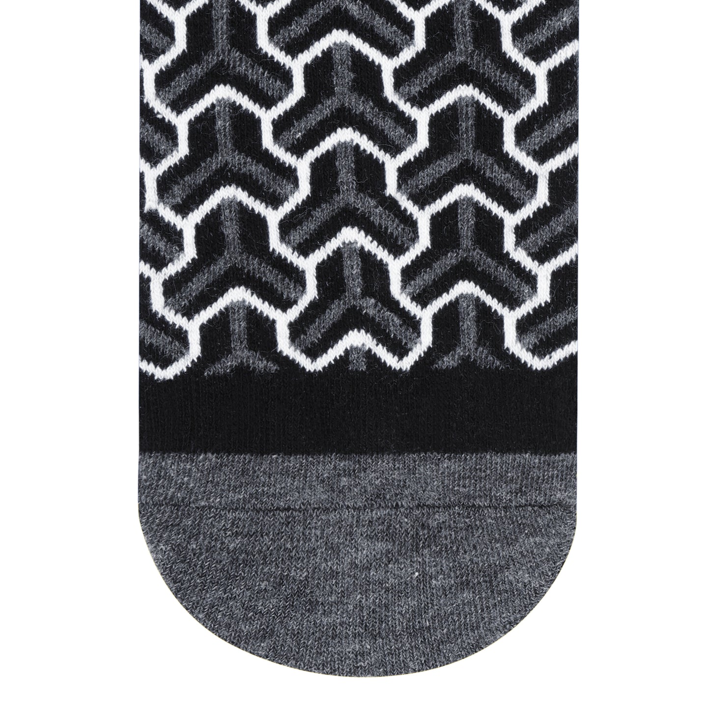 Dynamocks TRIOS black & grey geometric cotton crew socks