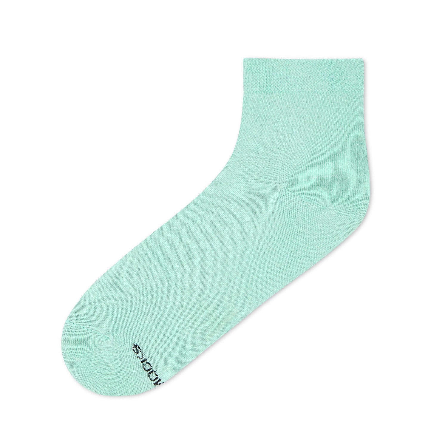 Solid Mint Cotton Ankle Socks