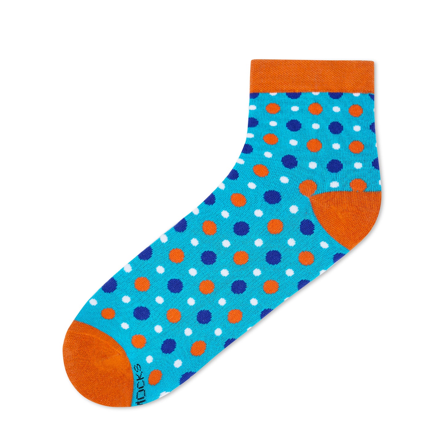 Fizzy Aqua Cotton Ankle Socks