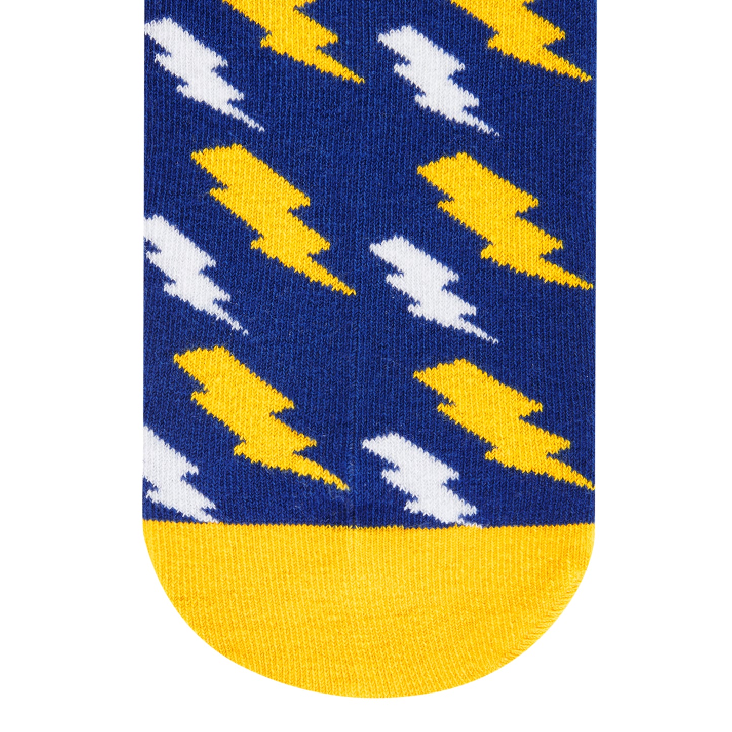 Dynamocks Bolt blue & yellow designer cotton crew socks