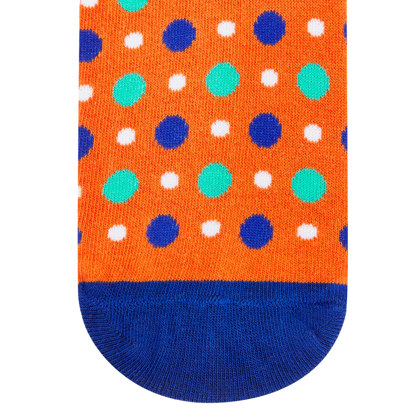 Dynamocks Fizzy Orange polka dot cotton crew socks