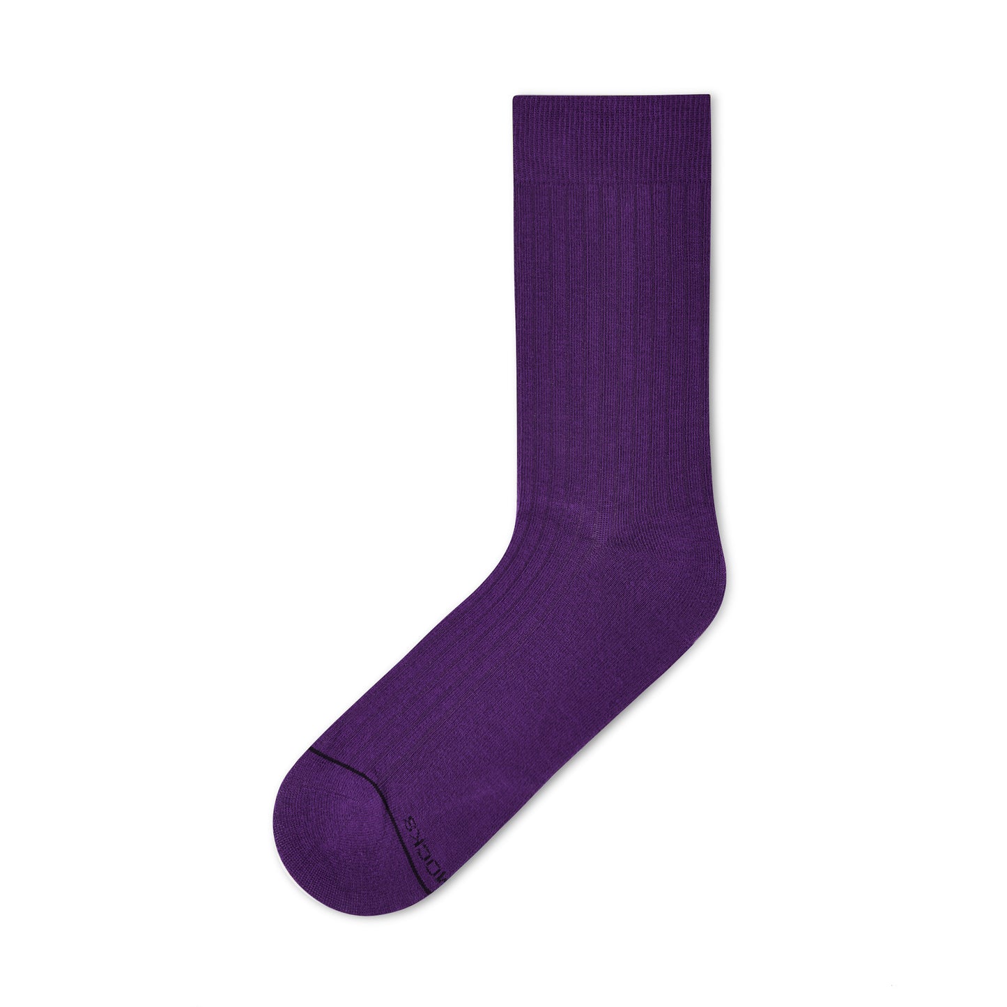 Dynamocks purple solid cotton crew socks