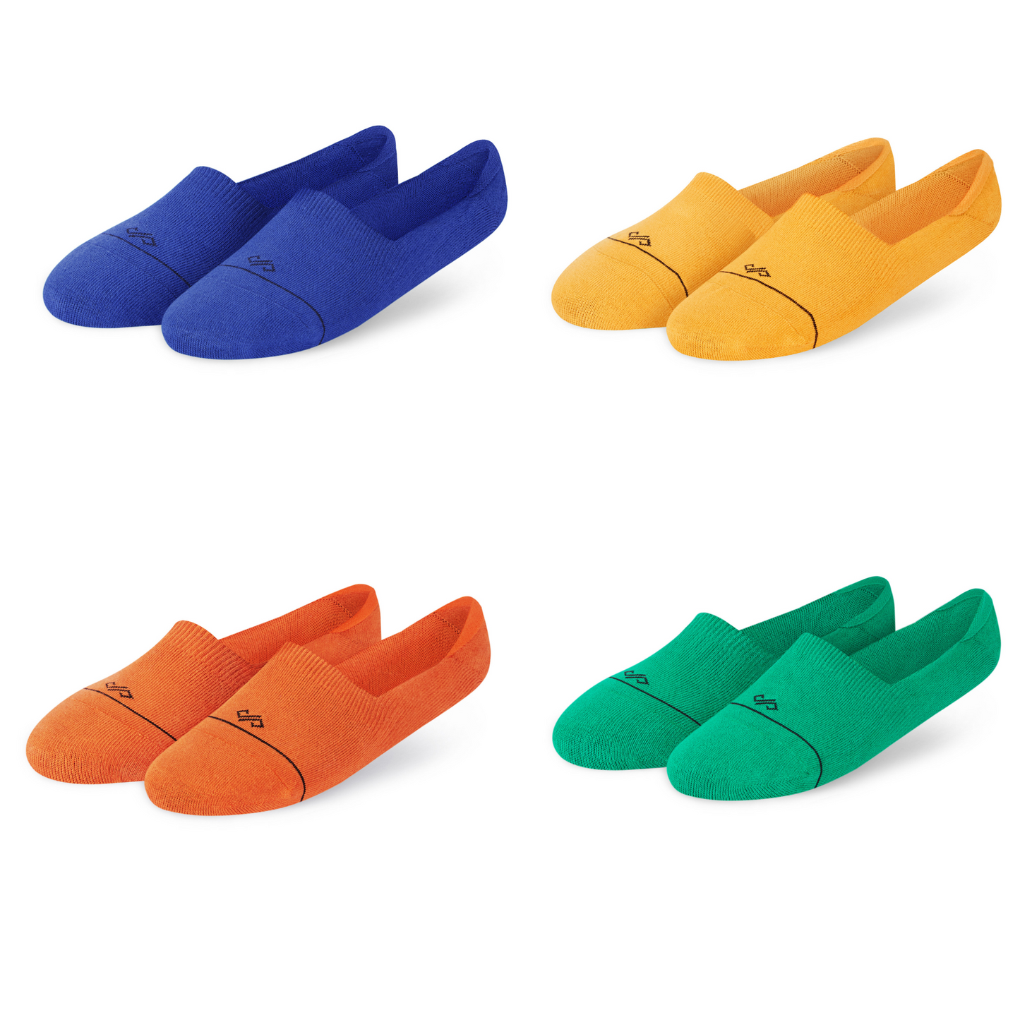 Solid Invisibles Pack of 4 Blue+Yellow+Orange+ Green