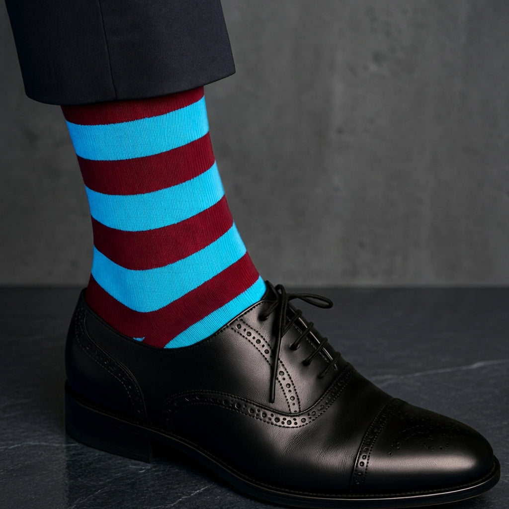 Bold Stripes 3.0 Crew Length Socks, Premium Cotton dress socks for Men and Women