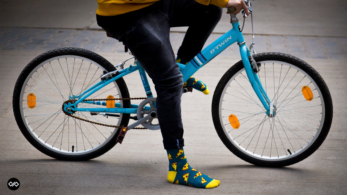 Cotton Crew Socks Combo: Burgers, SSU, Lemons, Cutting Chai, Popcorn & Pizza