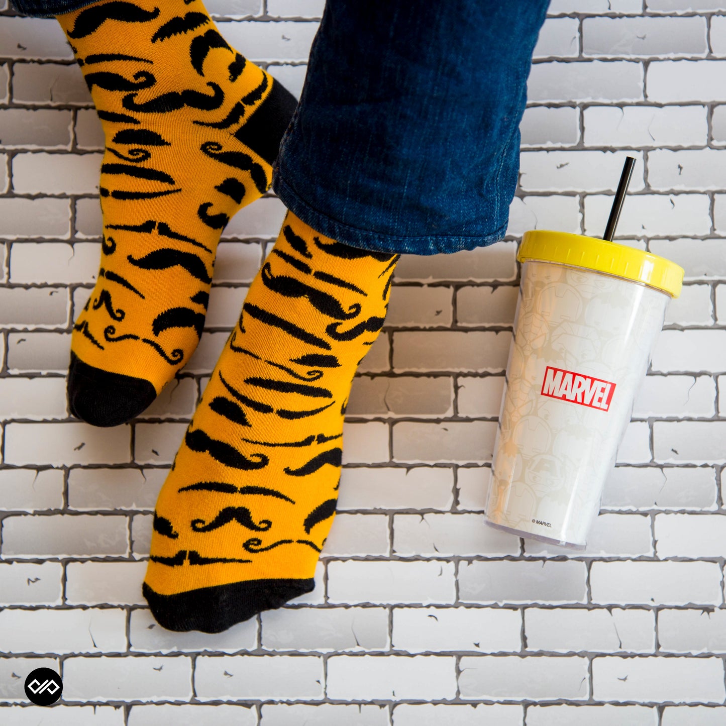 Cotton Crew Socks Combo: Happy Leaf, Polka, Lemon, Mooch