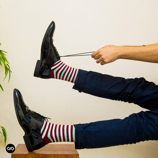 Stripes 3.0 Crew Length Socks - Stylish Cotton Comfort