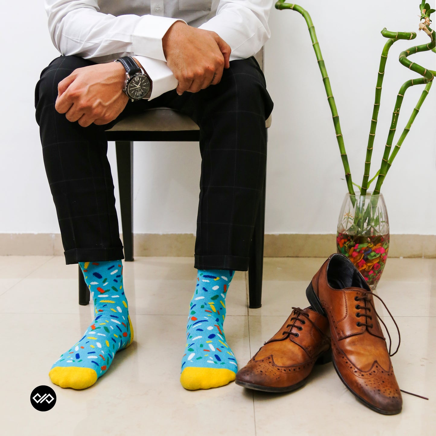 Cotton Crew Socks Combo: Pizzazz, Cube, Prism, Sprinkles