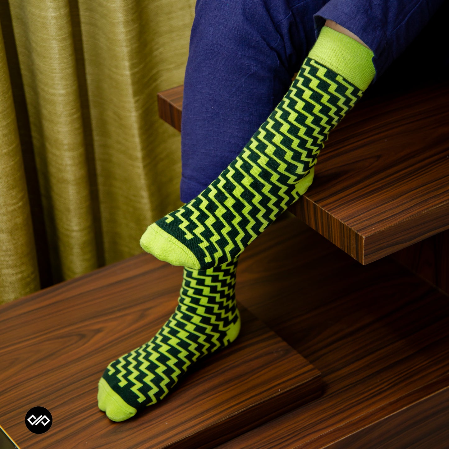 Swank Neon Color Designer Crew Length Socks