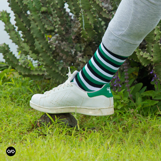 Stylish Cotton Crew Socks : Stripes X-3