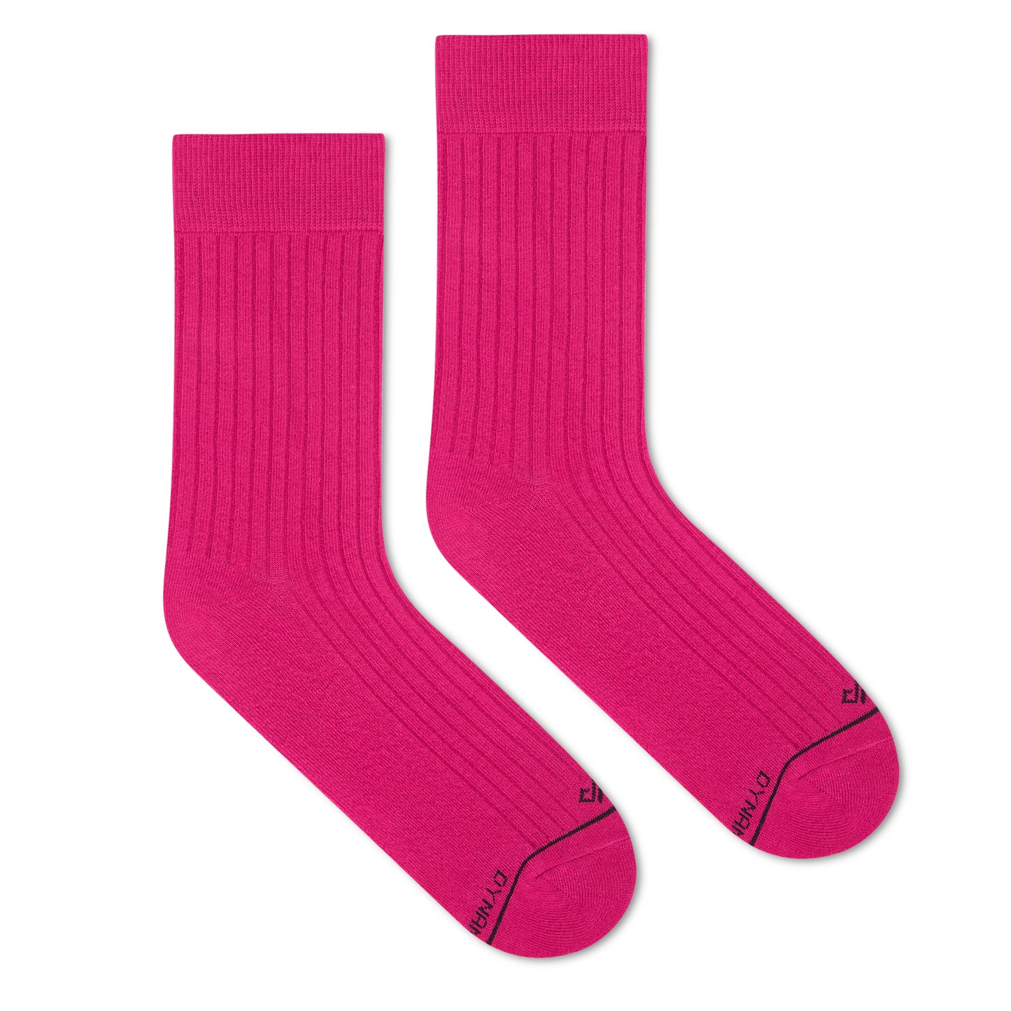 Dynamocks pink solid cotton crew socks