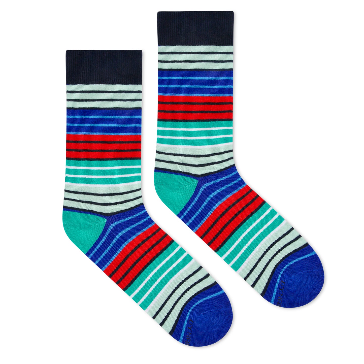 Cotton Crew Socks: STRIPES 12.0 Crew Length Socks