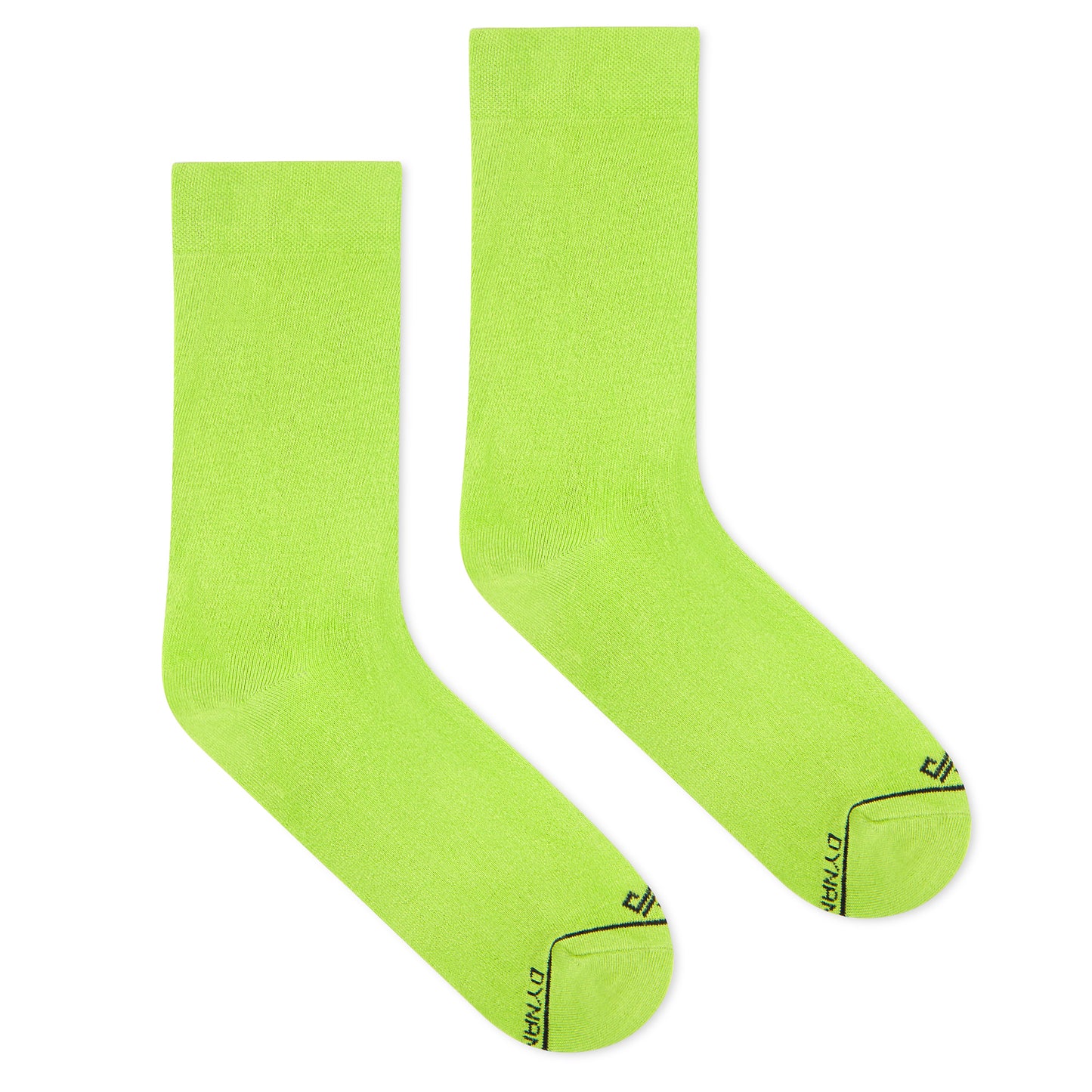 Neon Green Unisex Bamboo Crew Length Socks