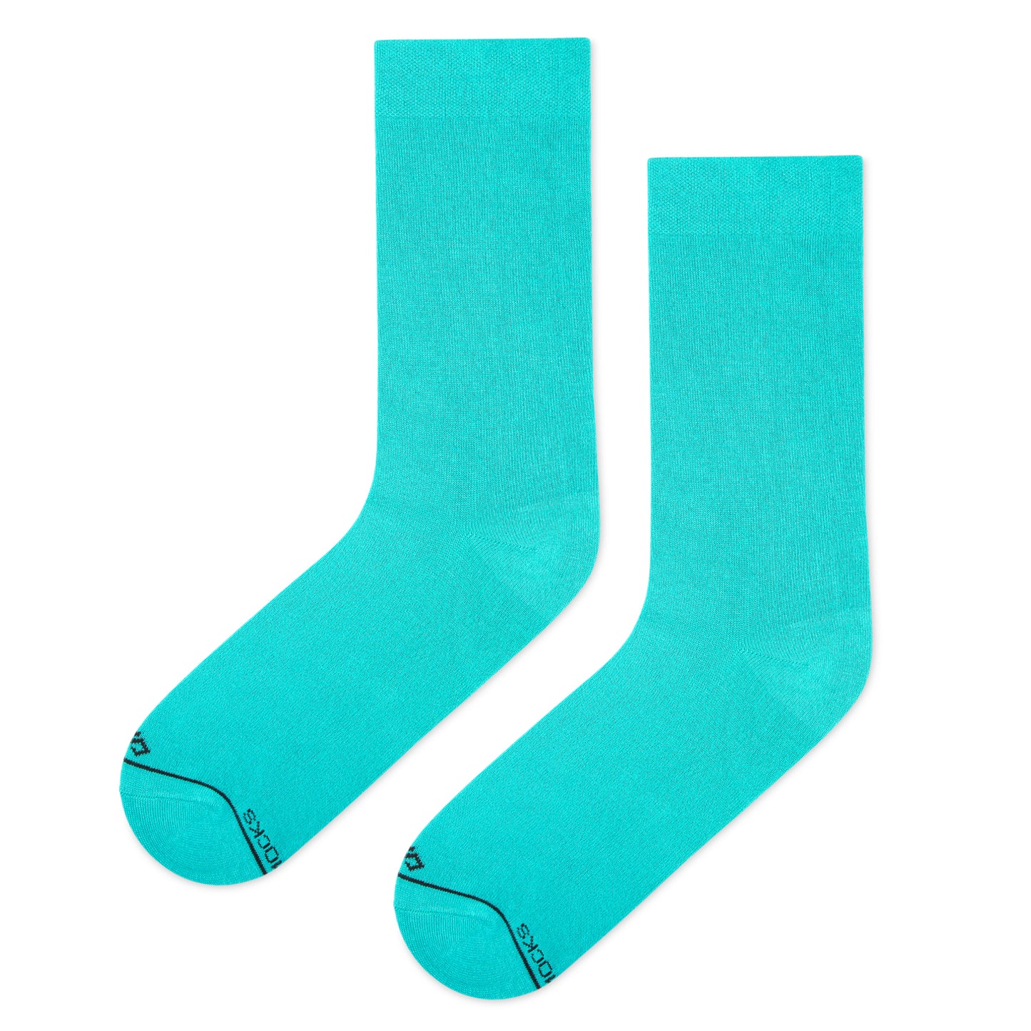 Turquoise Bamboo Crew Length Socks