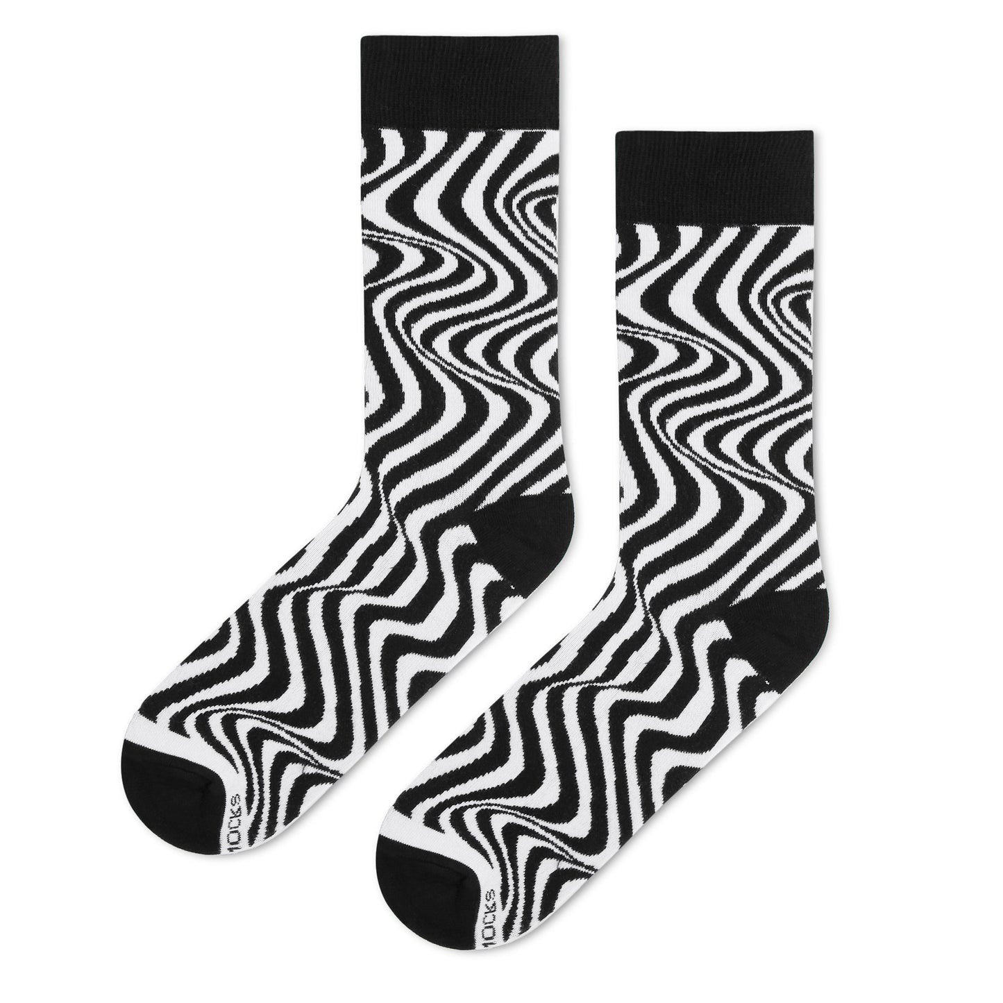 Dynamocks MONO black & white cotton crew socks