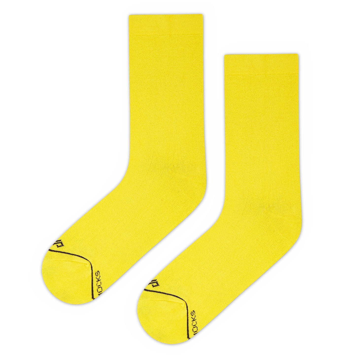 Yellow Unisex Bamboo Crew Length Socks