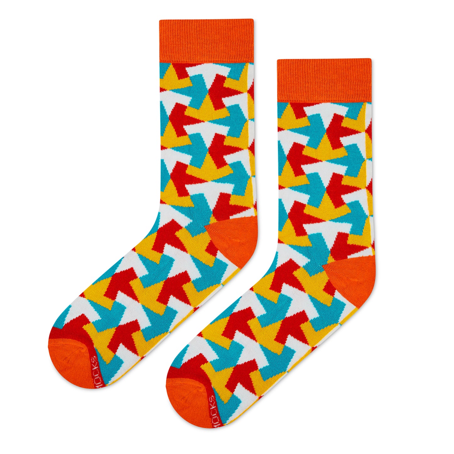 Tech Toes Crew Length : Men & Women Designer Funky Creative Colorful Socks - Unisex Socks