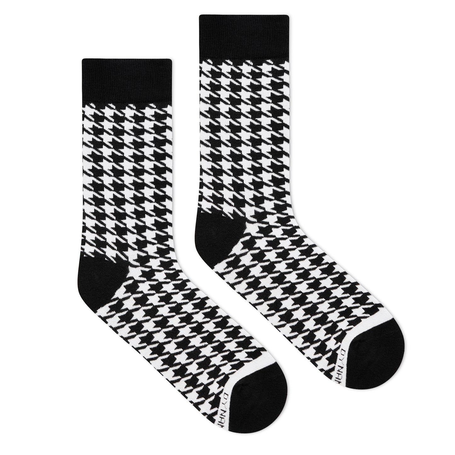 HOUNDSTOOTH Crew Length Socks - Cotton Crew Socks