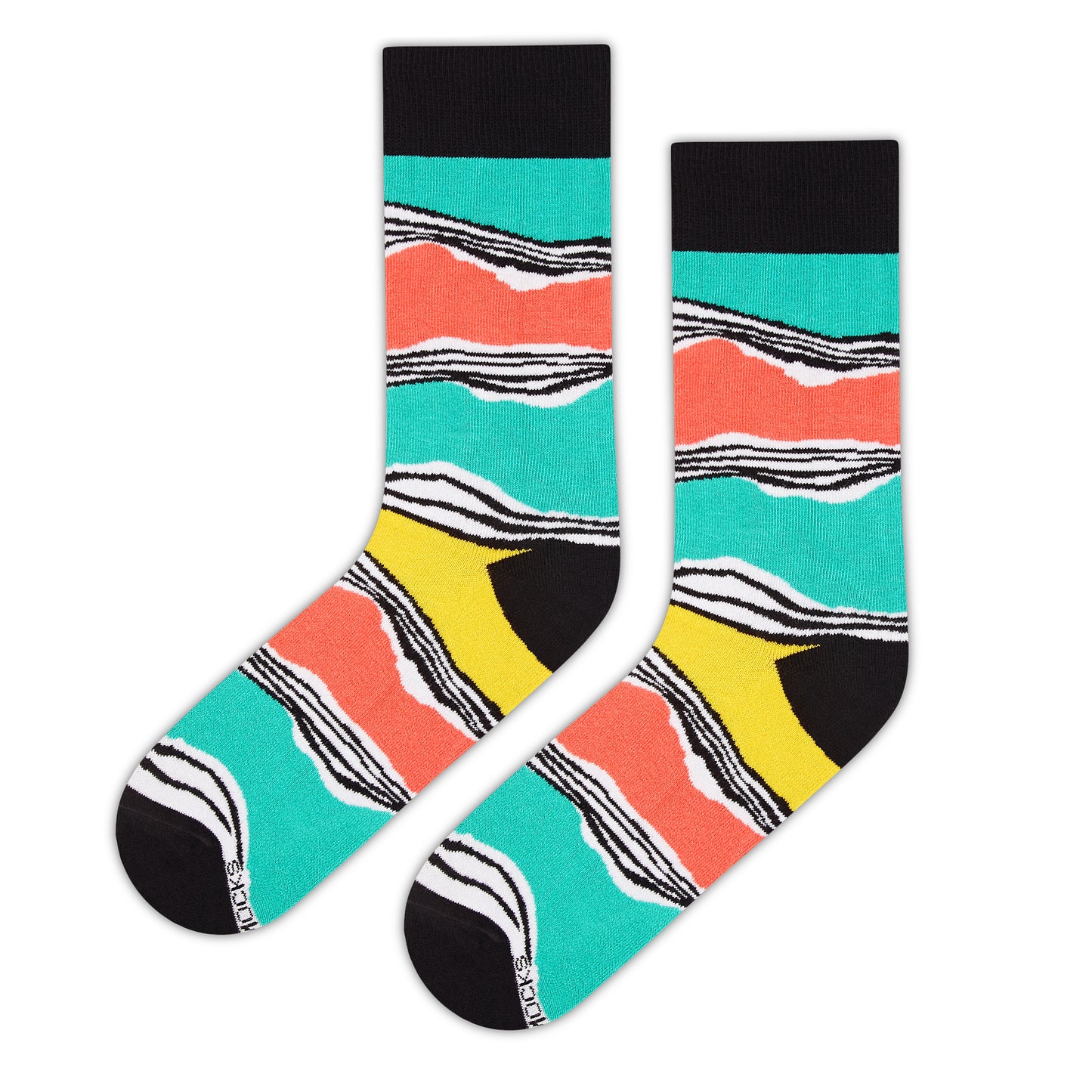 Fun Stripes Crew Length Socks: A Touch of Sophisticated Style, Colorful Luxurious Cotton Socks.