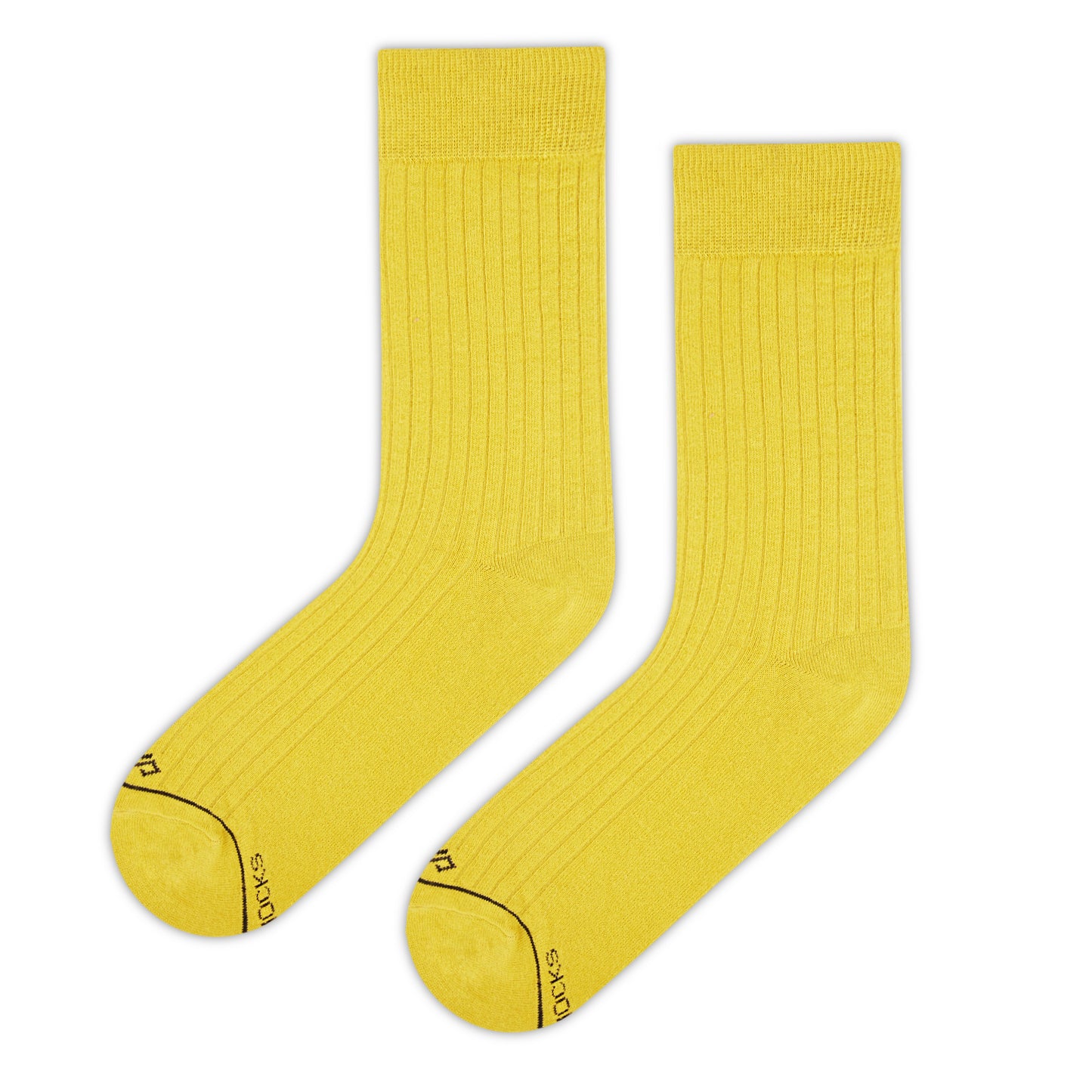 Dynamocks gold solid cotton crew socks