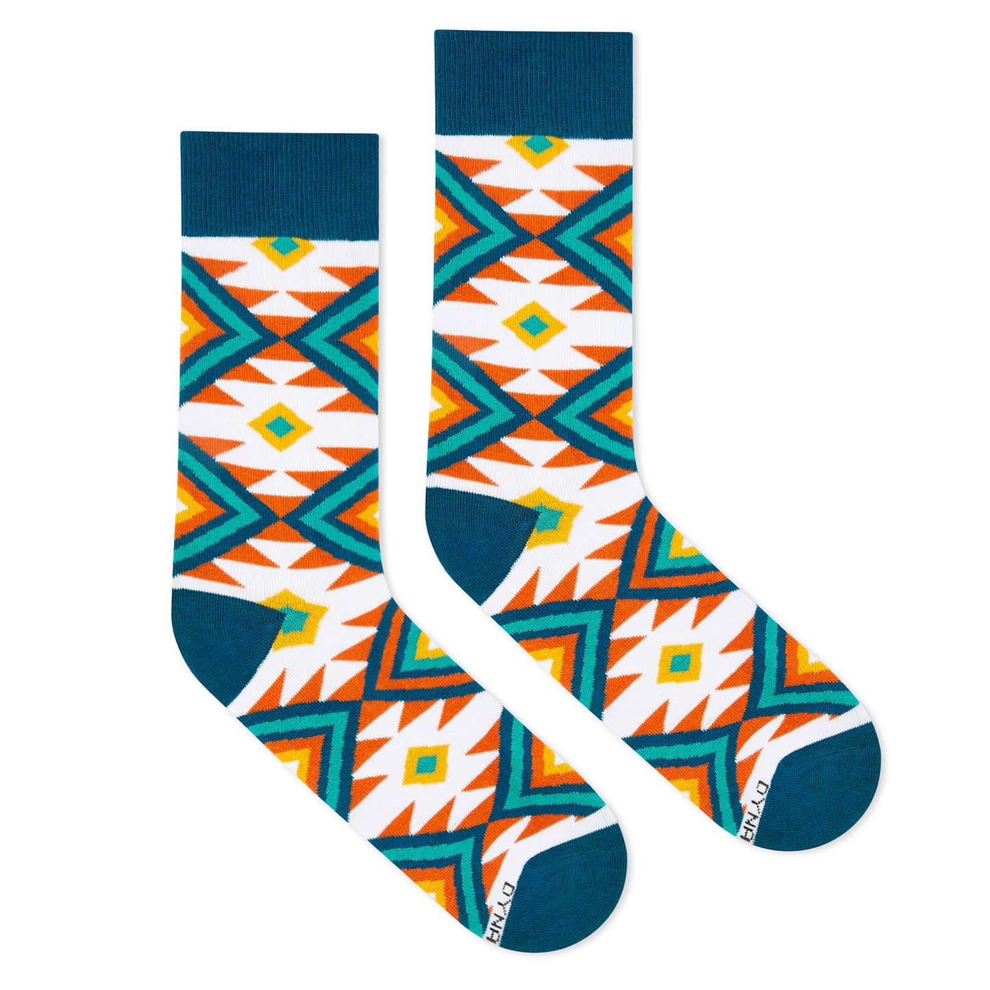 Dynamocks Unique White designer cotton dress socks