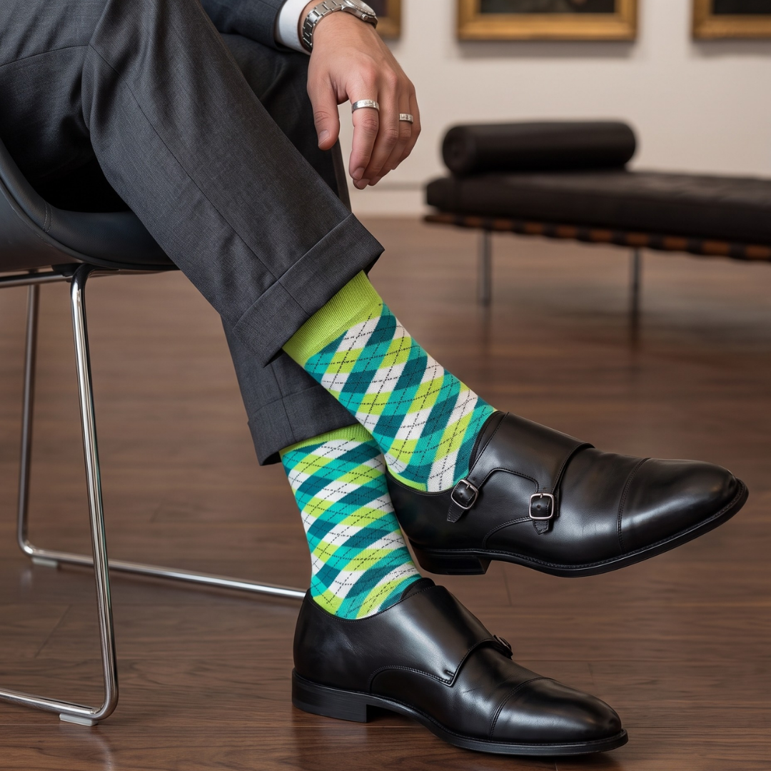 Office to Weekend Mix – 6 Pair Colorful Patterned Socks for Men | Dynamocks