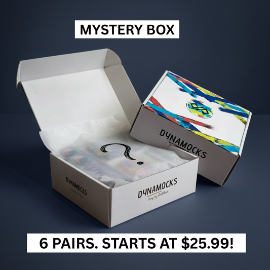 Dynamocks MEGA Mystery Box: 6 Pairs Premium Socks : Quarter & Crew Length