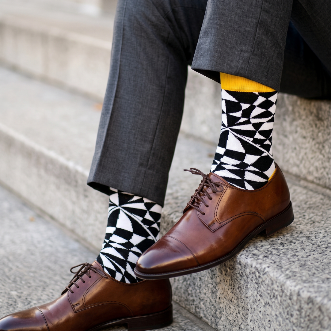 Dynamocks Geometric Cotton Crew Socks – MIRAGE