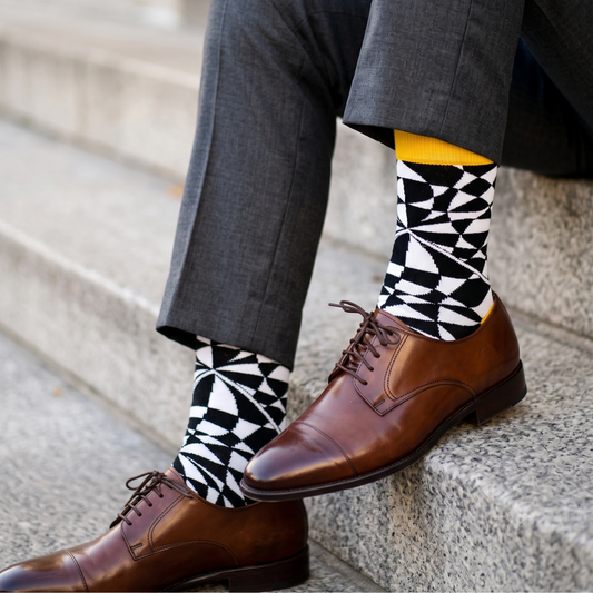 Dynamocks Geometric Cotton Crew Socks – MIRAGE