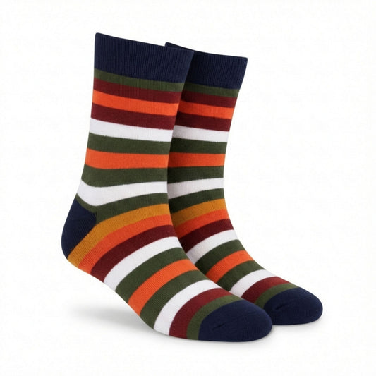 Stripes 22.0 - Premium Combed Cotton Dress Socks for Men & Women