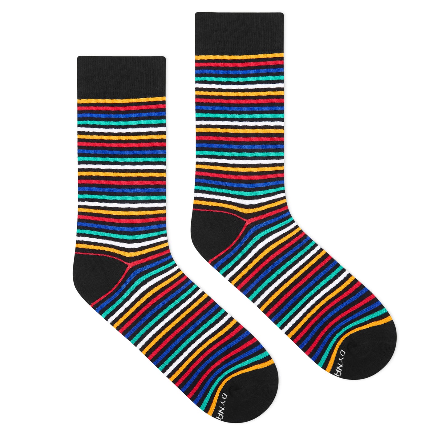 Stripes 9.0 Crew Length Cotton Socks: Bold Stripes for Your Feet