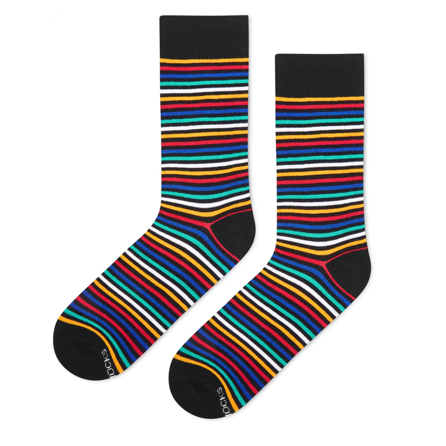 Stripes 9.0 Crew Length Cotton Socks: Bold Stripes for Your Feet