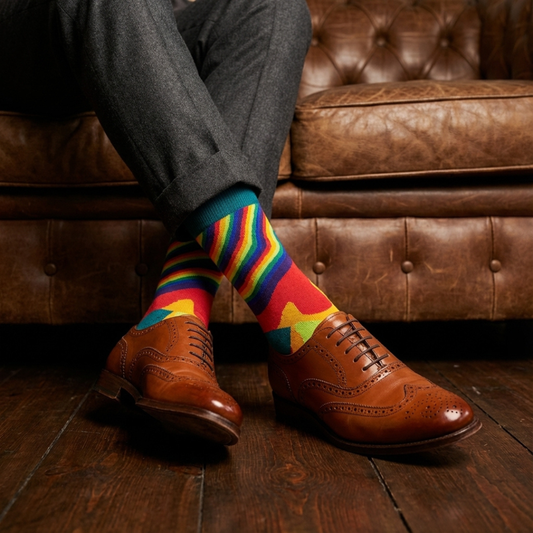 Radiance Crew Length : Men & Women Designer Funky Creative Colorful Socks - Unisex Socks
