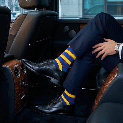 Cotton Crew Socks: Bold Stripes 5.0 Crew Length Socks