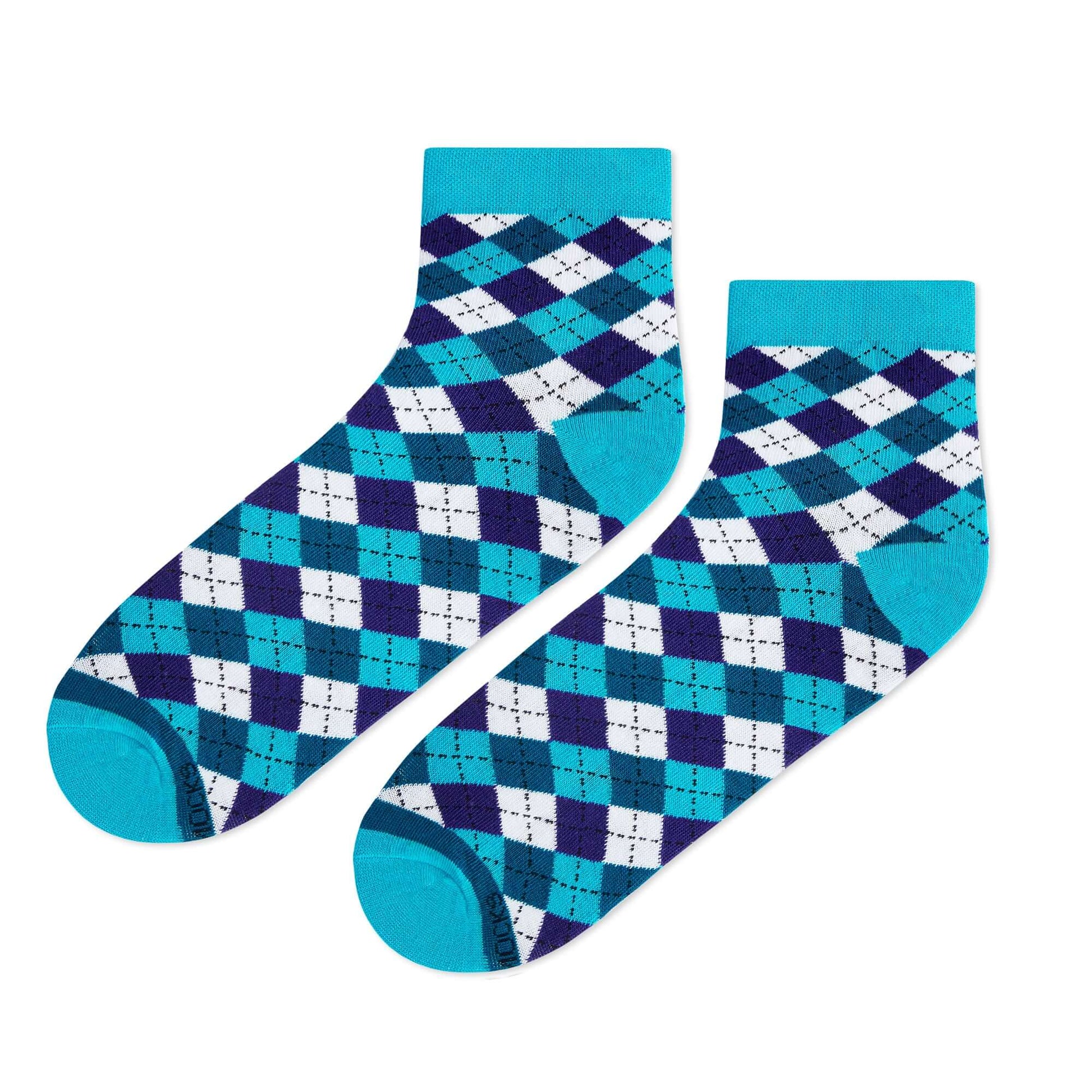 Cotton Ankle Socks – Dandy Aqua Ankle Length Socks