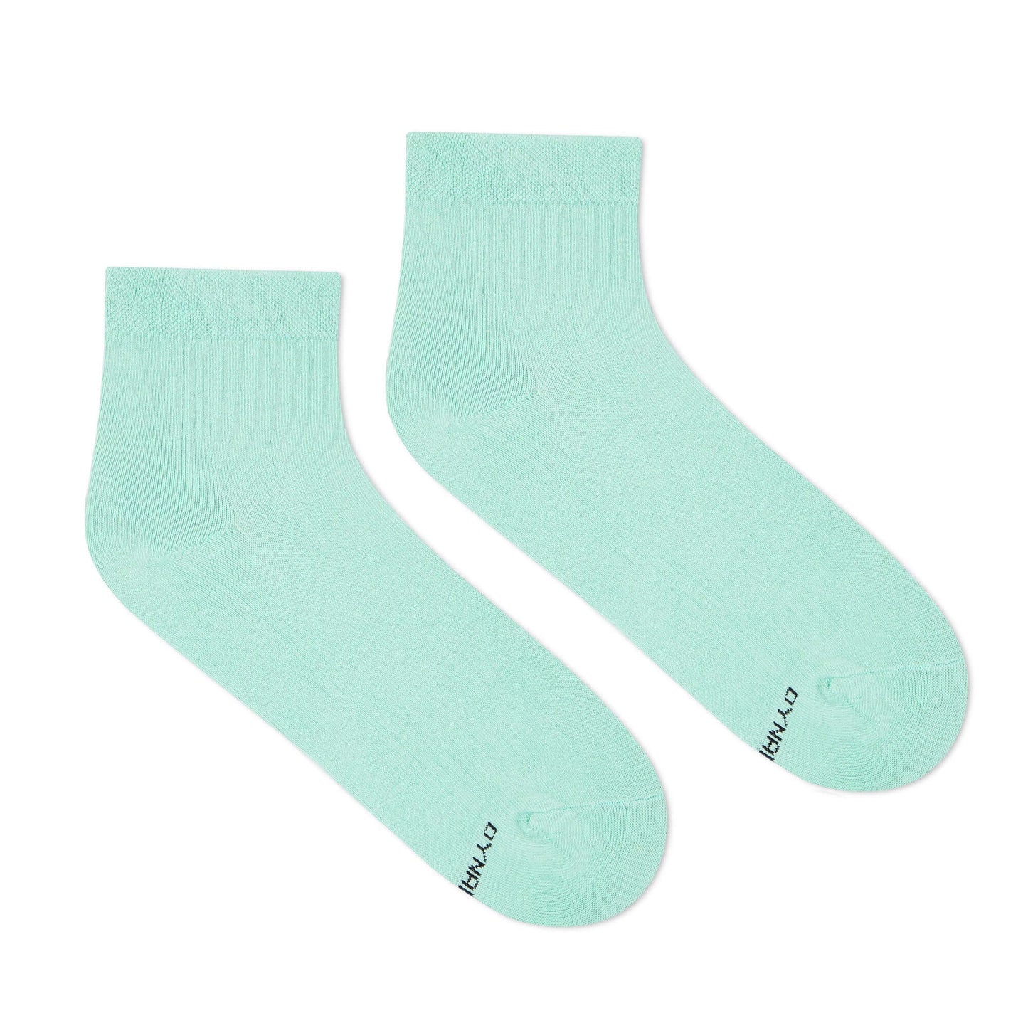 Solid Mint Cotton Ankle Socks