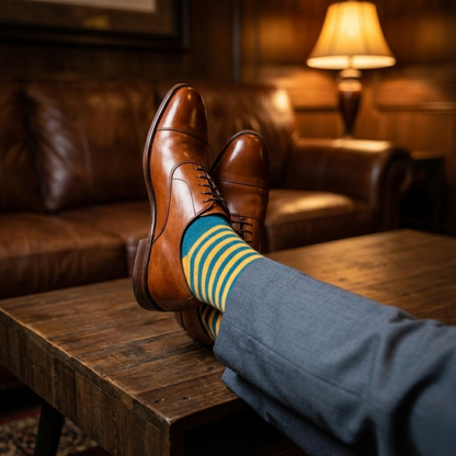 STRIPES DUO 1.0 CREW LENGTH SOCKS - Cotton Crew Socks