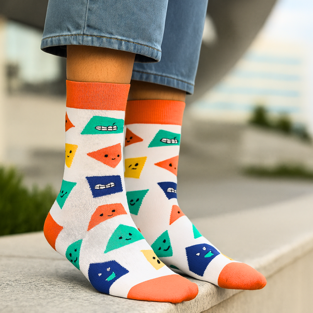 JOY CREW LENGTH SOCKS - Cotton Crew Socks