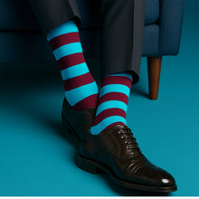 Bold Stripes 3.0 Crew Length Socks, Premium Cotton dress socks for Men and Women