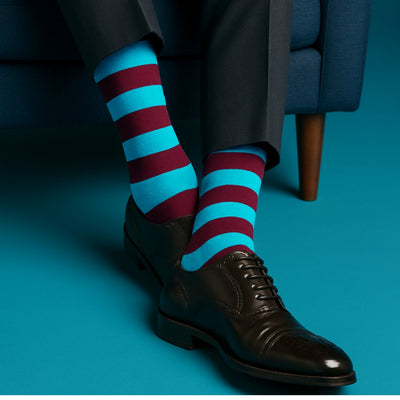 Bold Stripes 3.0 Crew Length Socks, Premium Cotton dress socks for Men and Women