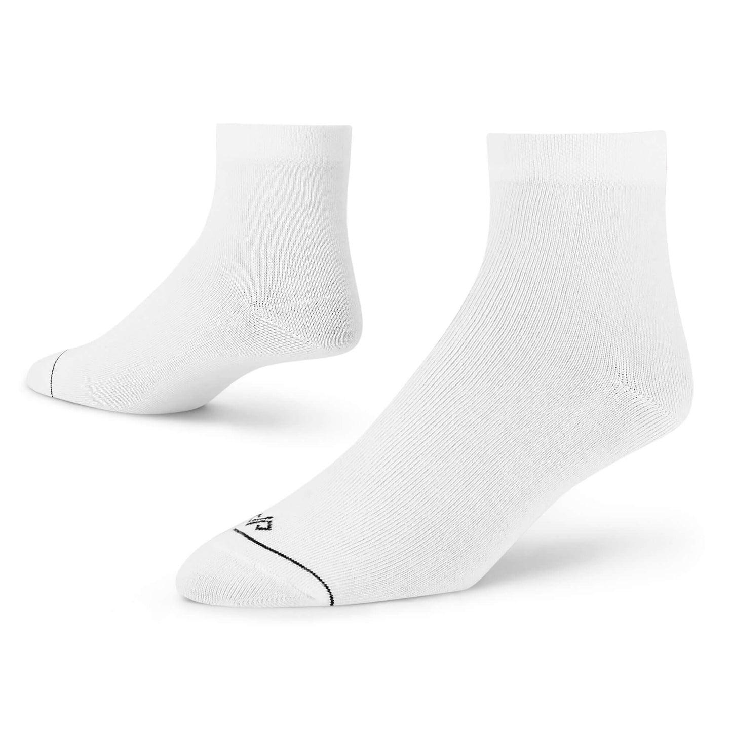 Solid White Cotton Ankle Socks