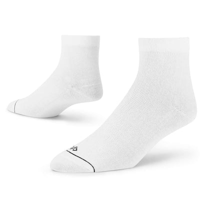 Solid White Cotton Ankle Socks
