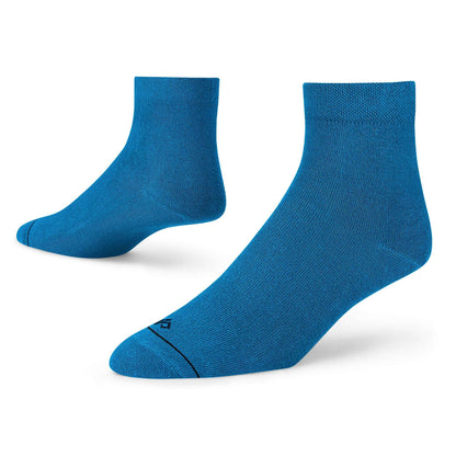 Solid Teal Blue Cotton Ankle Socks 