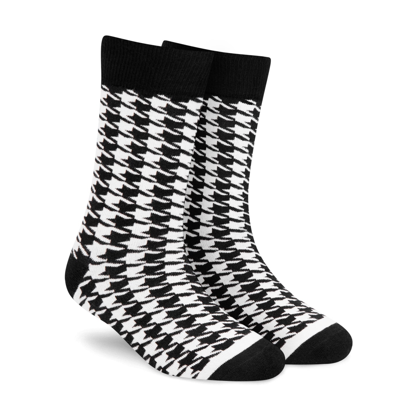 HOUNDSTOOTH Crew Length Socks - Cotton Crew Socks