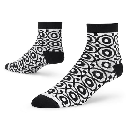 HEX BLACK & WHITE COTTON ANKLE LENGTH SOCKS